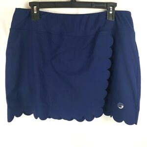 Foray Golf Navy Overlaying Scalloped Skort Sz XL